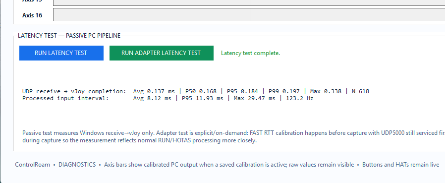 ControlRoam passive PC latency result